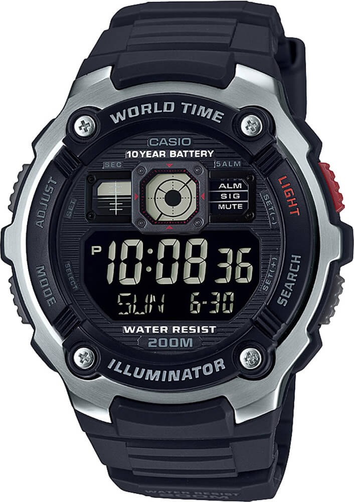 ae-2000w-1b Купить мужские наручные часы Casio Collection AE-2000W-1B в Крыму