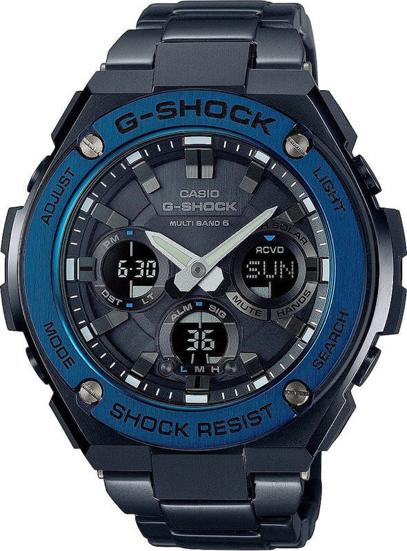 casio-gst-w110bd-1a2 Часы Casio G-Shock GST-W110BD-1A2 купить в интернет магазине Крыма