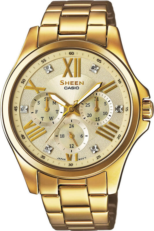 casio-she-3806gd-9a Купить женские наручные часы Casio Sheen SHE-3806GD-9A в Крыму